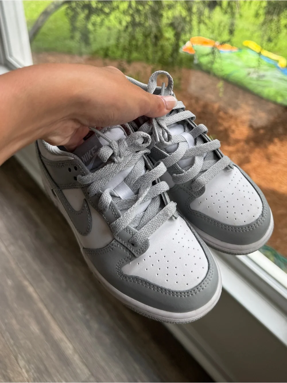 Nike dunk low Sneakers in Light Grey & White 2y
